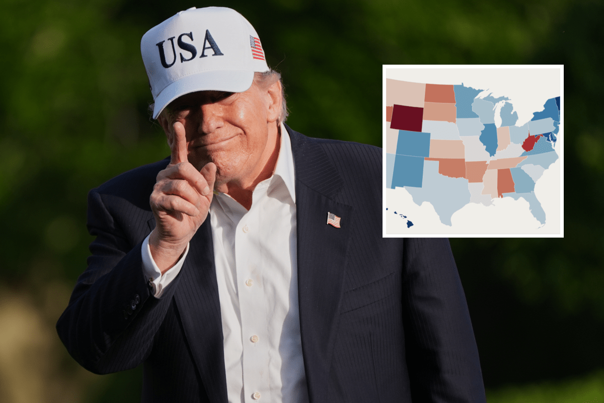 Map Shows Donald Trump’s Approval Rating in Every State After 16 Months