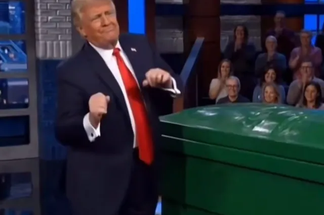 President Donald Trump dances to