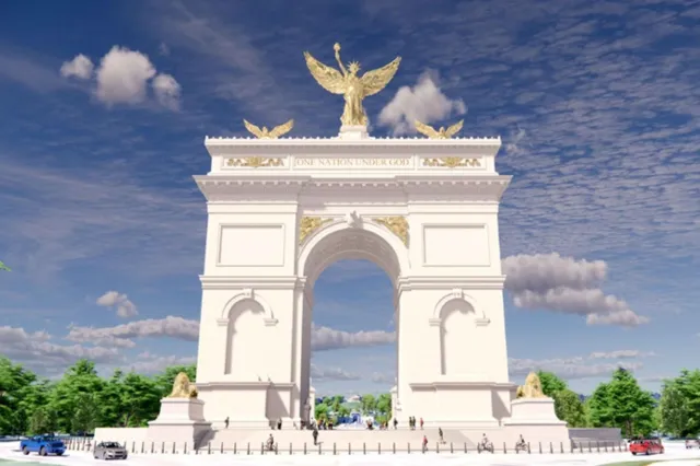 A rendering of the Triumphal Arch in Washington, D.C.