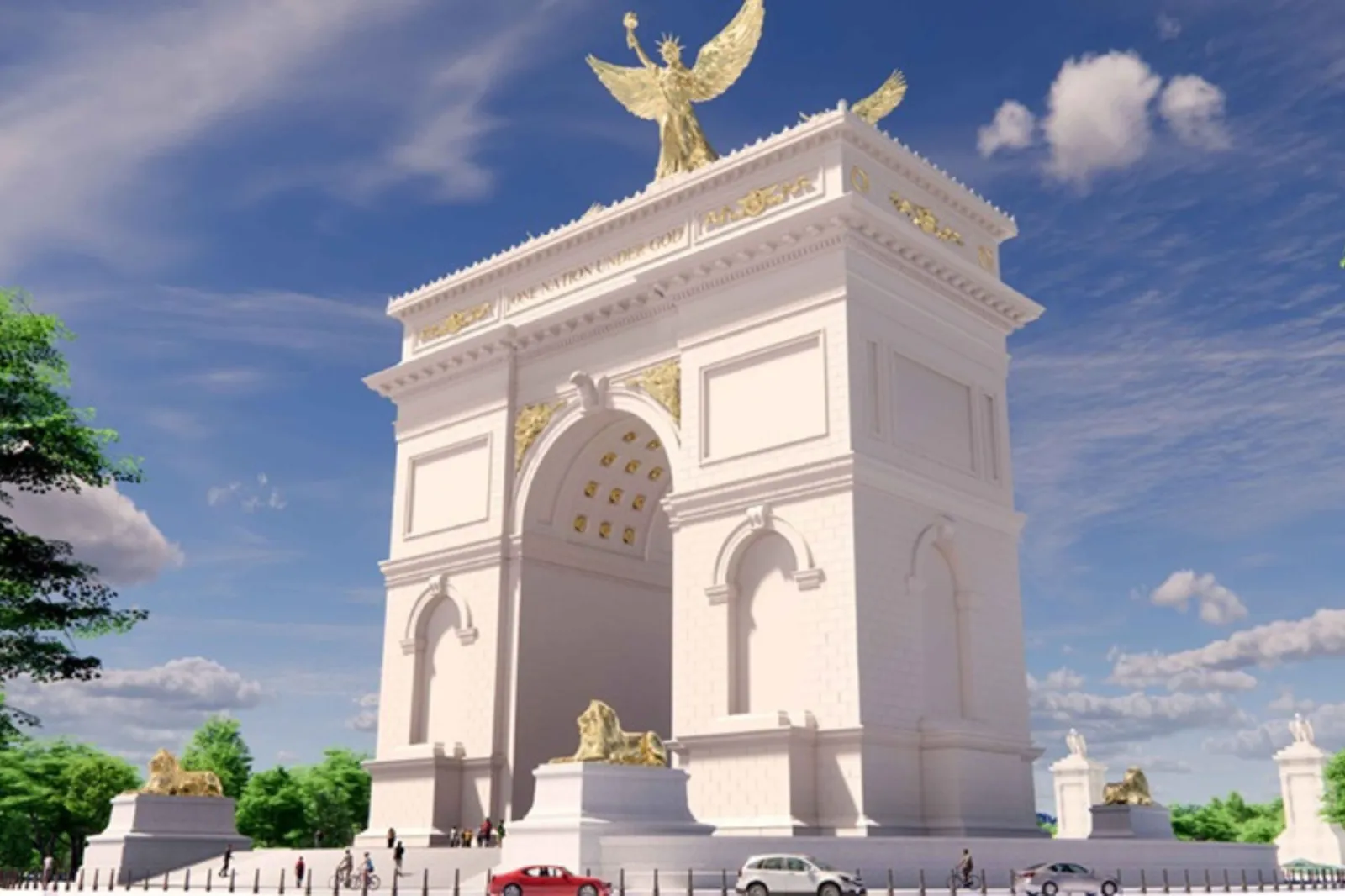 A rendering of the Triumphal Arch in Washington, D.C.