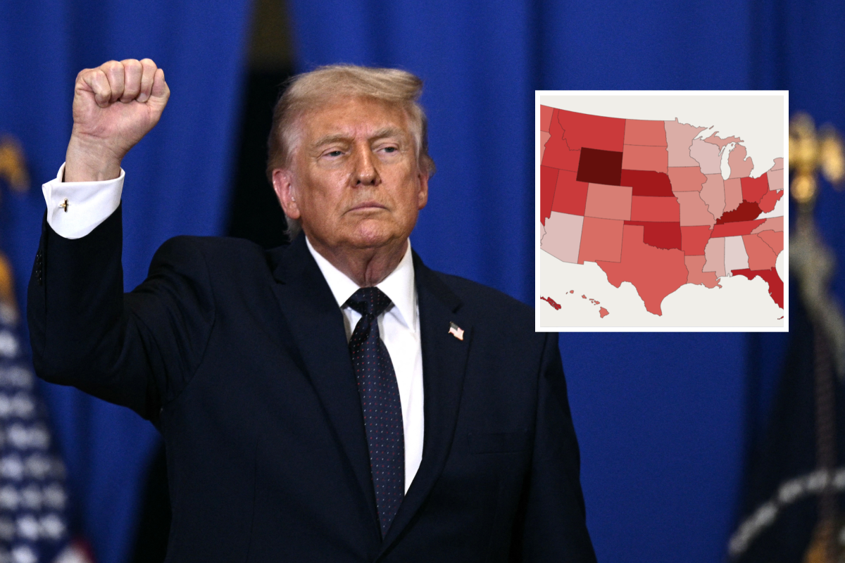 Map Shows States Where Donald Trump& 039;s Approval Rating Has Crashed the Most