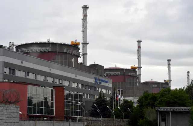 The Russian-controlled Zaporizhzhia Nuclear Power Plant in southern Ukraine on June 14, 2023.