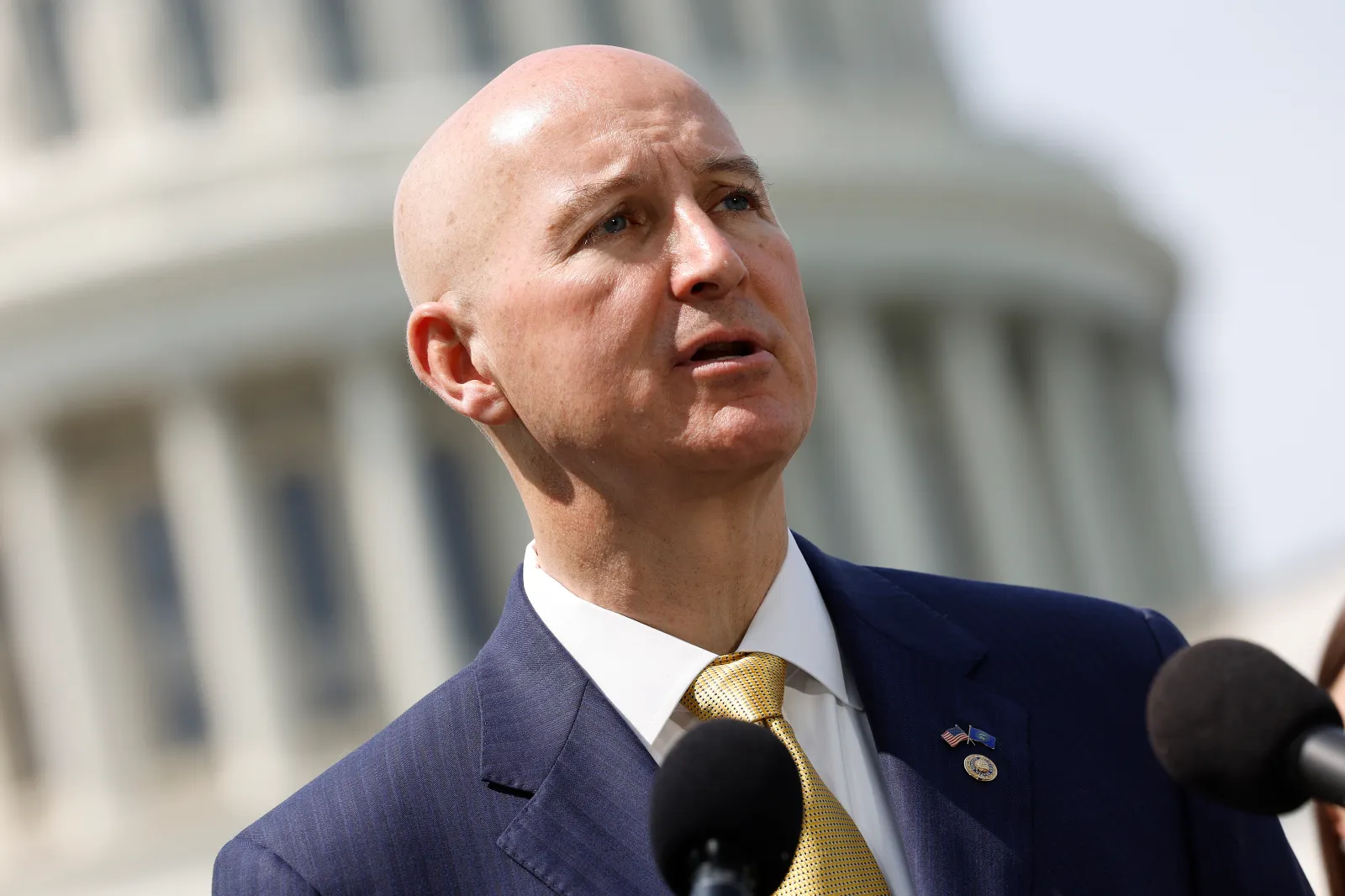 Senator Pete Ricketts is pictured during a news conference at the U.S. Capitol on May 11, 2023, in Washington, D.C.