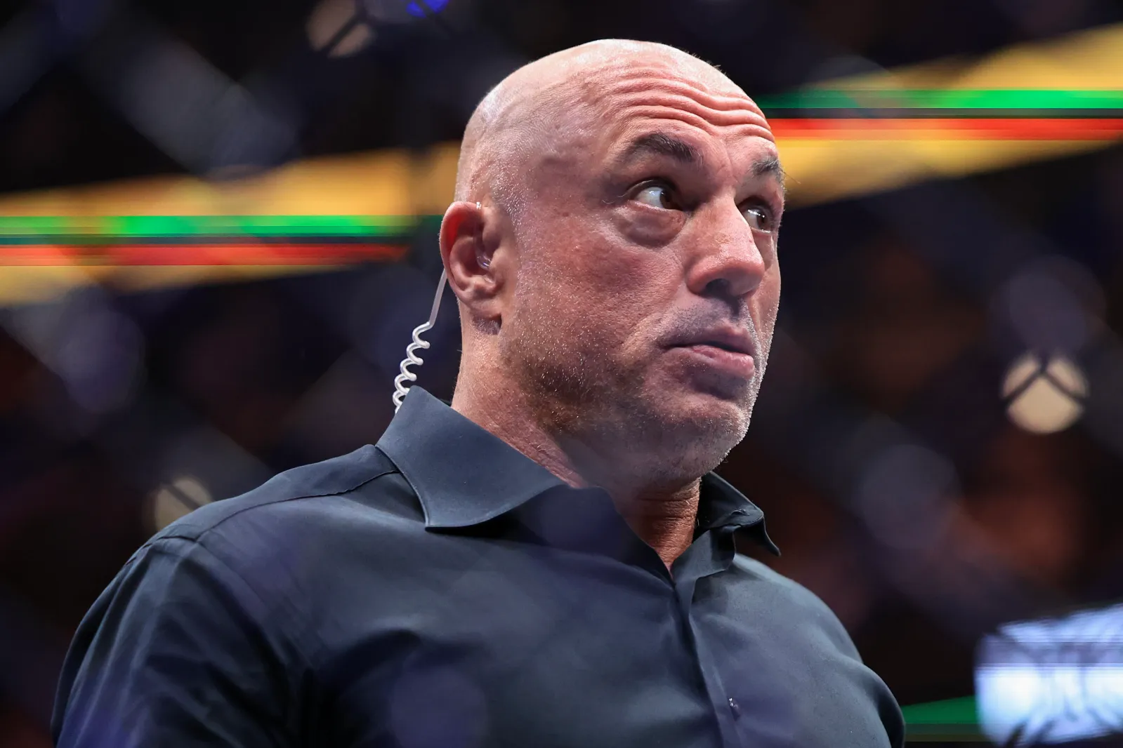 Joe Rogan at a UFC fight in Chicago in 2025.