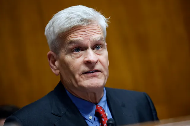 Senator Bill Cassidy, a Louisiana Republican, speaks during a hearing in Washington, D.C., on September 17, 2025.