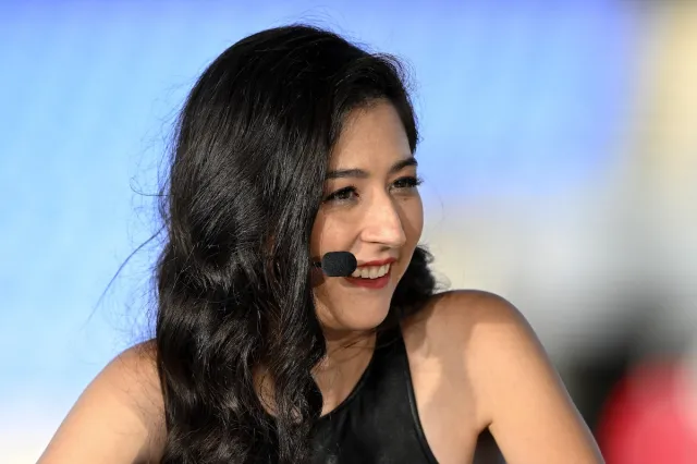 NFL journalist Mina Kimes at Detroit Lions against Baltimore Ravens game