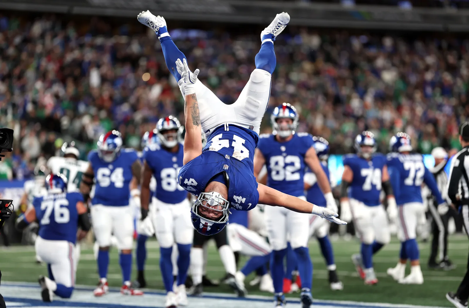 Cam Skattebo #44 of the New York Giants