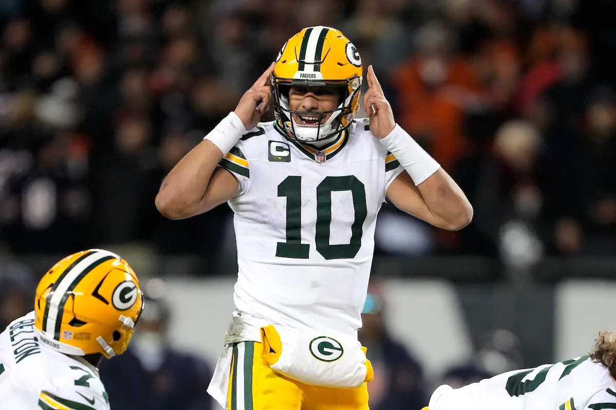 Green Bay Packers quarterback Jordan Love against the Chicago Bears
