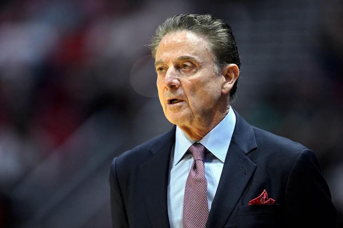 St. John's head coach Rick Pitino coaches team in game against Northern Iowa