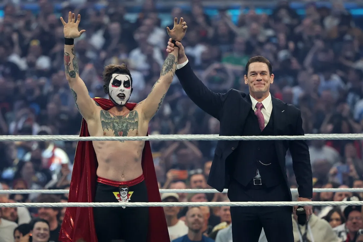 WWE stars Danhausen and John Cena at WrestleMania 42