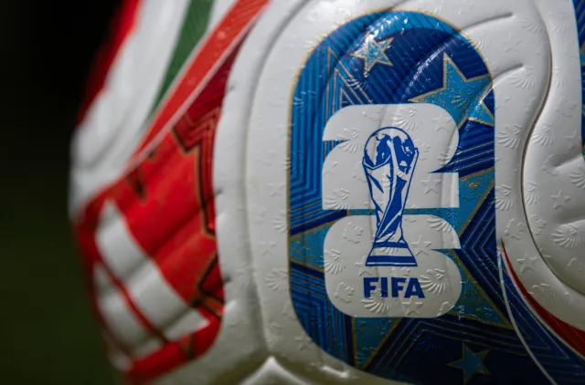 The official World Cup 2026 match ball by Adidas, photographed on May 1, 2026, in Manchester, England.