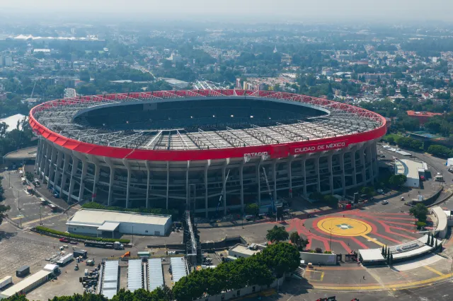 An aerial view of the Mexico City Stadium on May 18, 2026.
