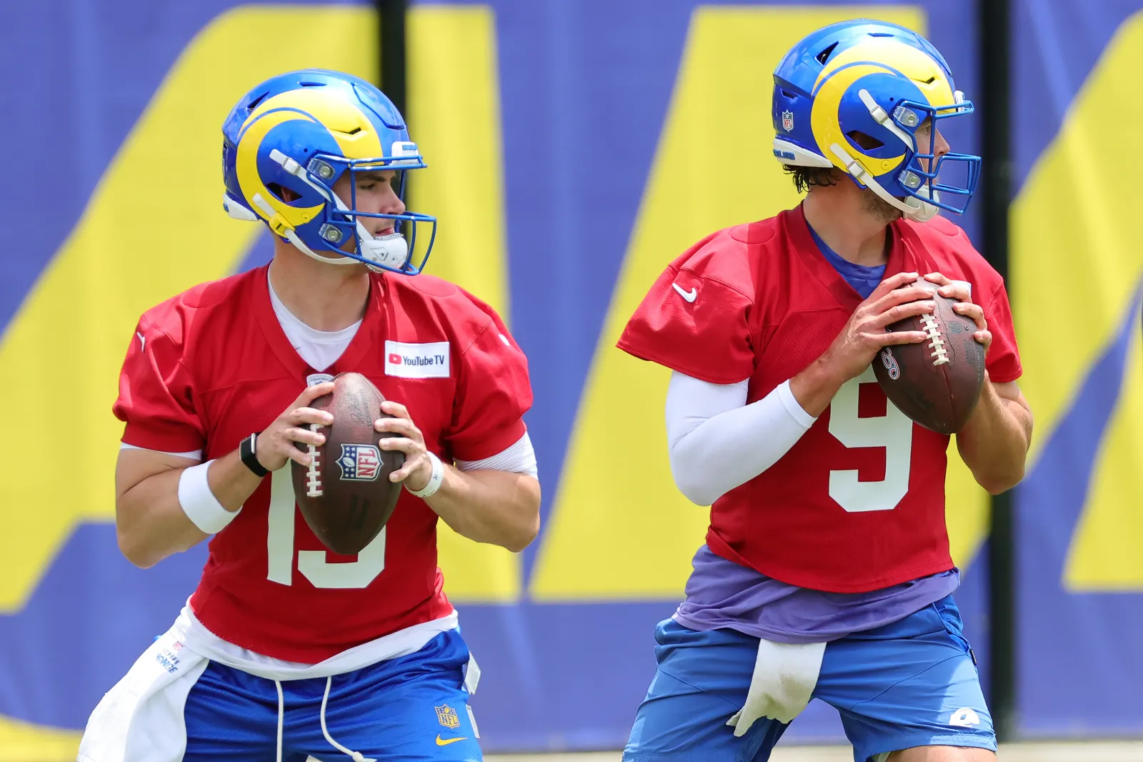 Los Angeles Rams QBs Ty Simpson and Matthew Stafford