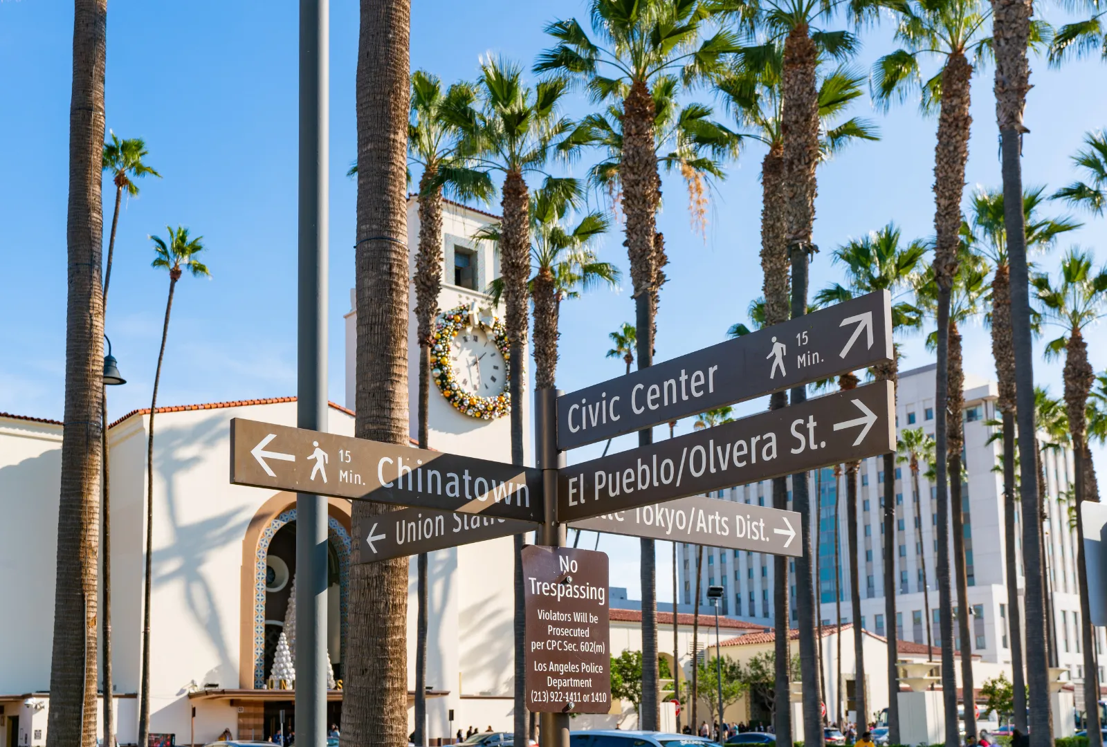 General views of Los Angeles Union Station, dressed up for the holiday season on December 03, 2022 in Los Angeles, California