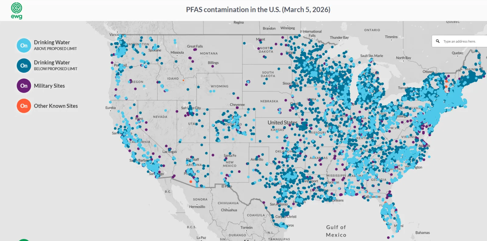 Map Shows Drinking Water ‘Forever Chemicals’ as EPA Plans to Scrap Limits