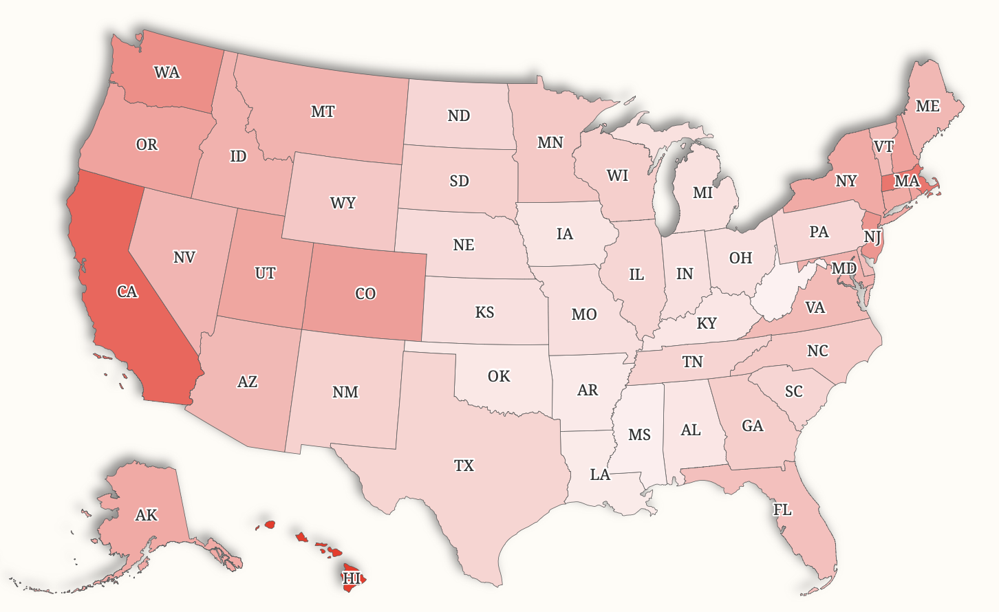 newsweek.com - Aliss Higham - Map shows best states to retire comfortably in US
