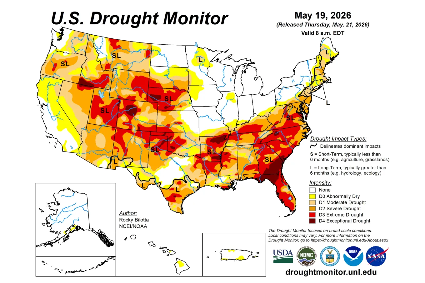 Maps Shows States With 'Extreme Drought' - Newsweek
