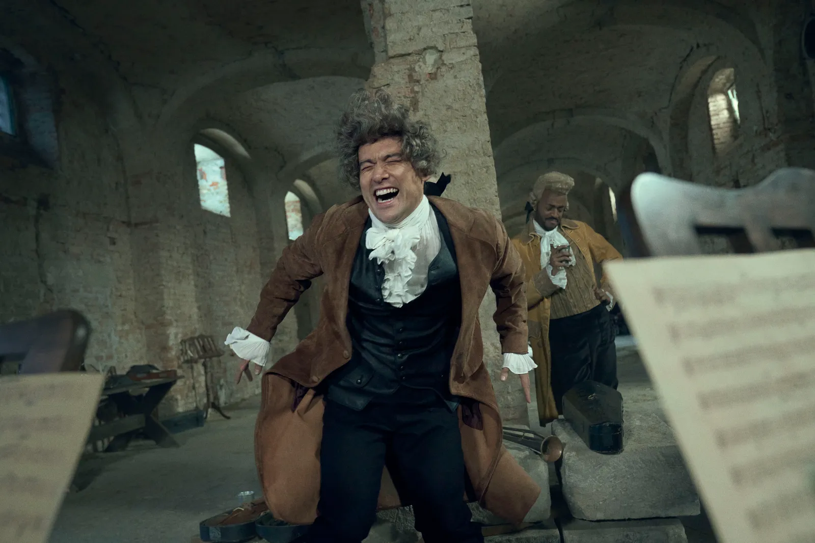 Will Sharpe as musical prodigy Wolfgang ‘Amadeus’ Mozart in Starz's Amadeus. Photo courtesy of Starz.