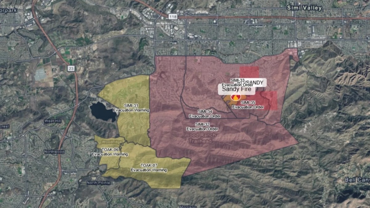 As Sandy Fire Erupts, Evacuations Ordered in Simi Valley