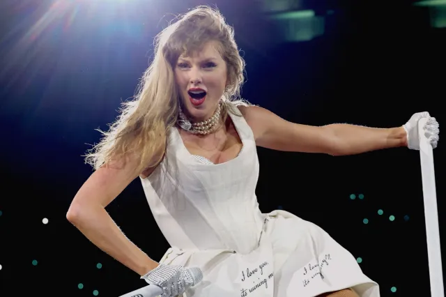 Taylor Swift performs onstage during "Taylor Swift | The Eras Tour" at BC Place in Vancouver on December 6, 2024.