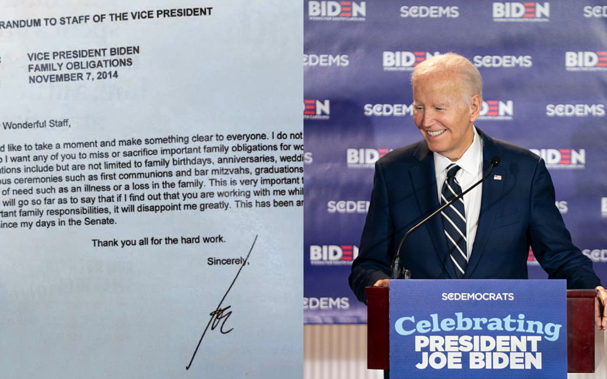 Joe Biden Memo Resurfaces After Trump Misses Son&rsquo;s Wedding
