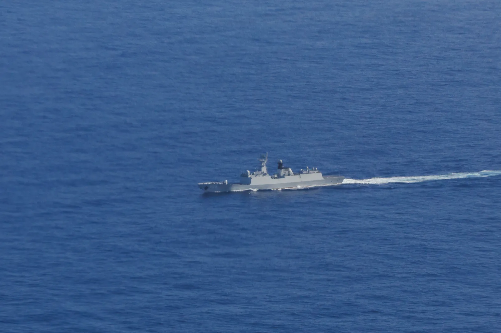 The Chinese navy frigate Hengyang is photographed by the Australian military while operating in the Coral Sea on February 15, 2025.