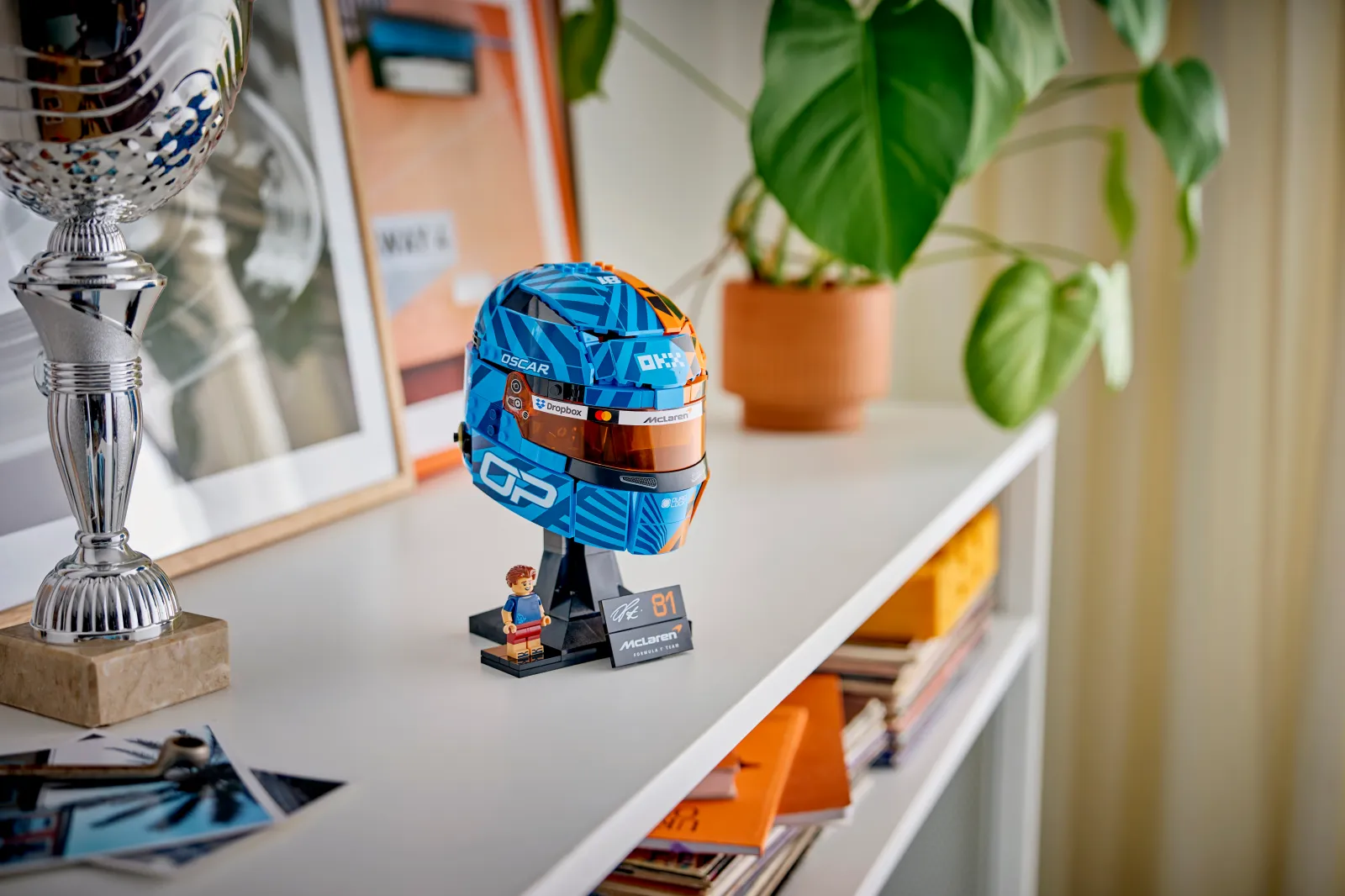 Oscar Piastri's Monaco Grand Prix helmet by LEGO