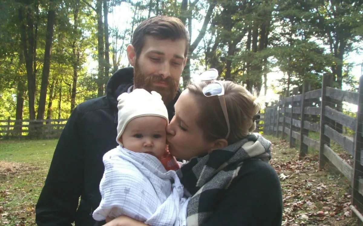 Eric, Allie Coultas and their son Logan before Eric's diagnosis.