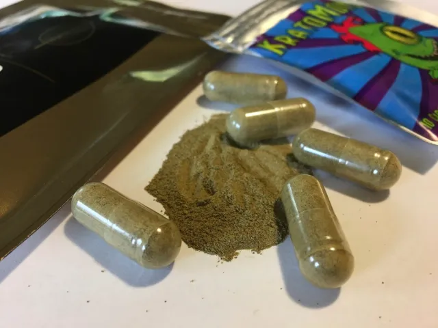 File photo of kratom capsules.