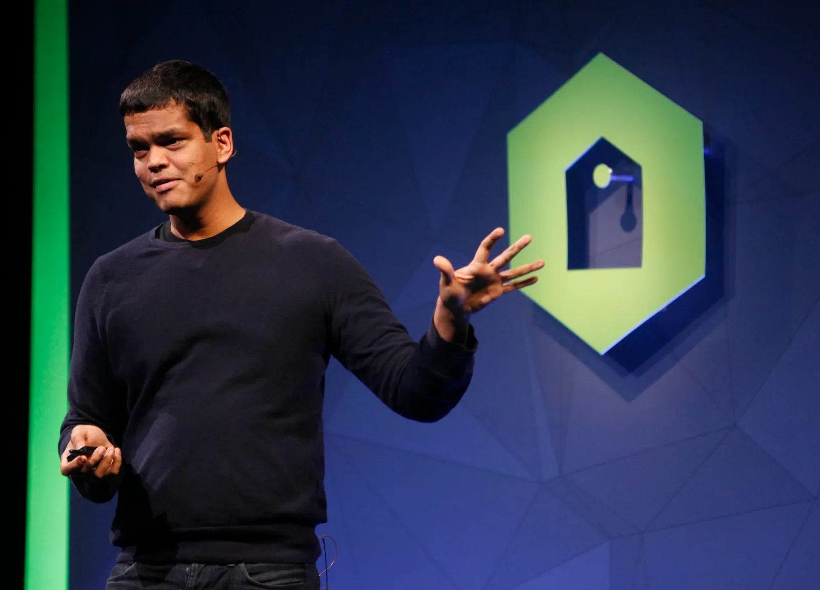 Sriram Krishnan speaks at Facebook's F8 developers conference on April 30, 2014, in San Francisco.