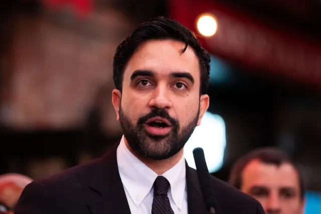 New York Mayor Zohran Mamdani makes a World Cup soccer tournament announcement at Harlem Tavern on May 21, 2026, in New York.