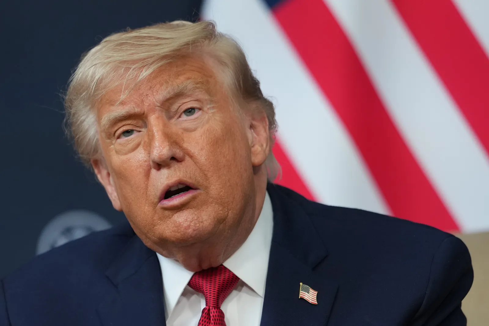 Donald Trump listens to Egypt's President Abdel Fattah al-Sisi on the sidelines of the G7 summit, Evian-les-Bains, France, June 17, 2026.