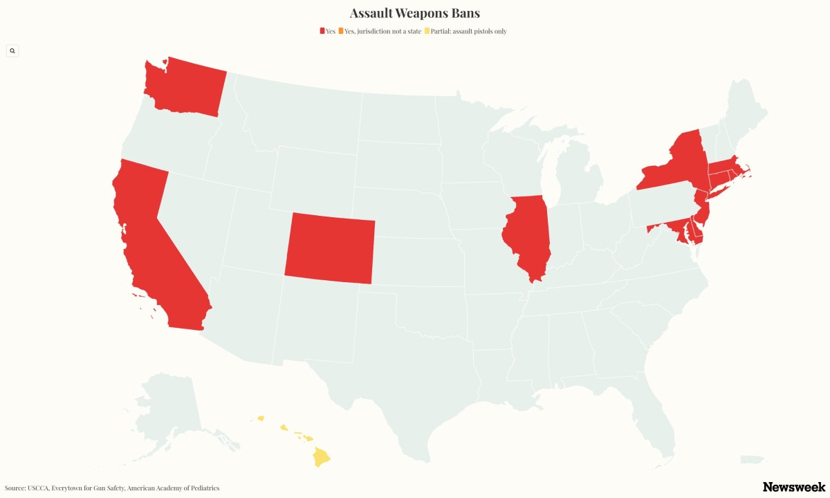 Map Shows Where AR-15 Bans Could Face Supreme Court Fallout