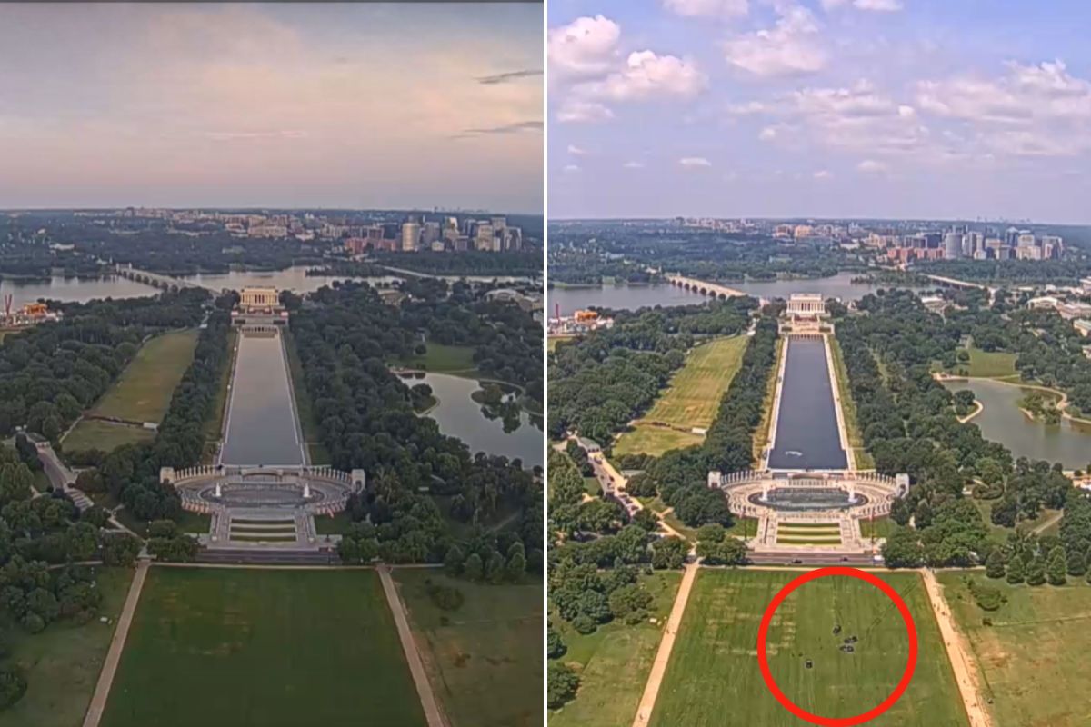 Live Cam Shows ‘8647’ Visible on National Mall Hours Before Police Arrive