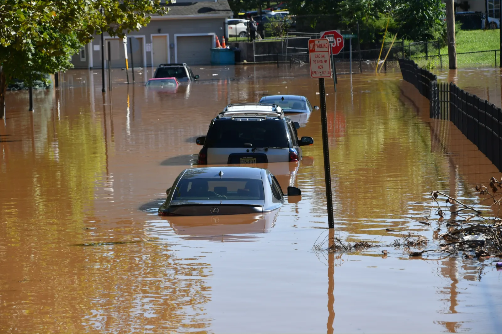 The flooded roadways and highways of the City of New Brunswick, New Jersey, after flooding from Hurricane Ida | Getty Images