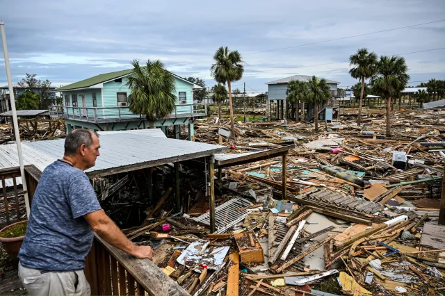 The damage caused after Hurricane Helene made landfall in Horseshoe Beach, Florida, on September 28, 2024 | Getty Images
