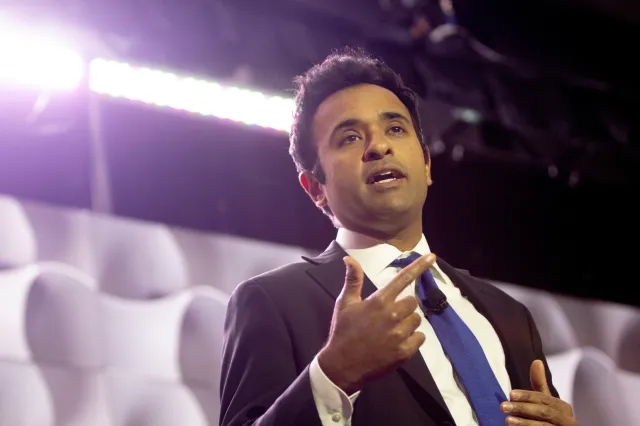 Candidate for governor of Ohio Vivek Ramaswamy speaks at the Gigawatt Summit on May 22, 2026 in Park City, Utah.