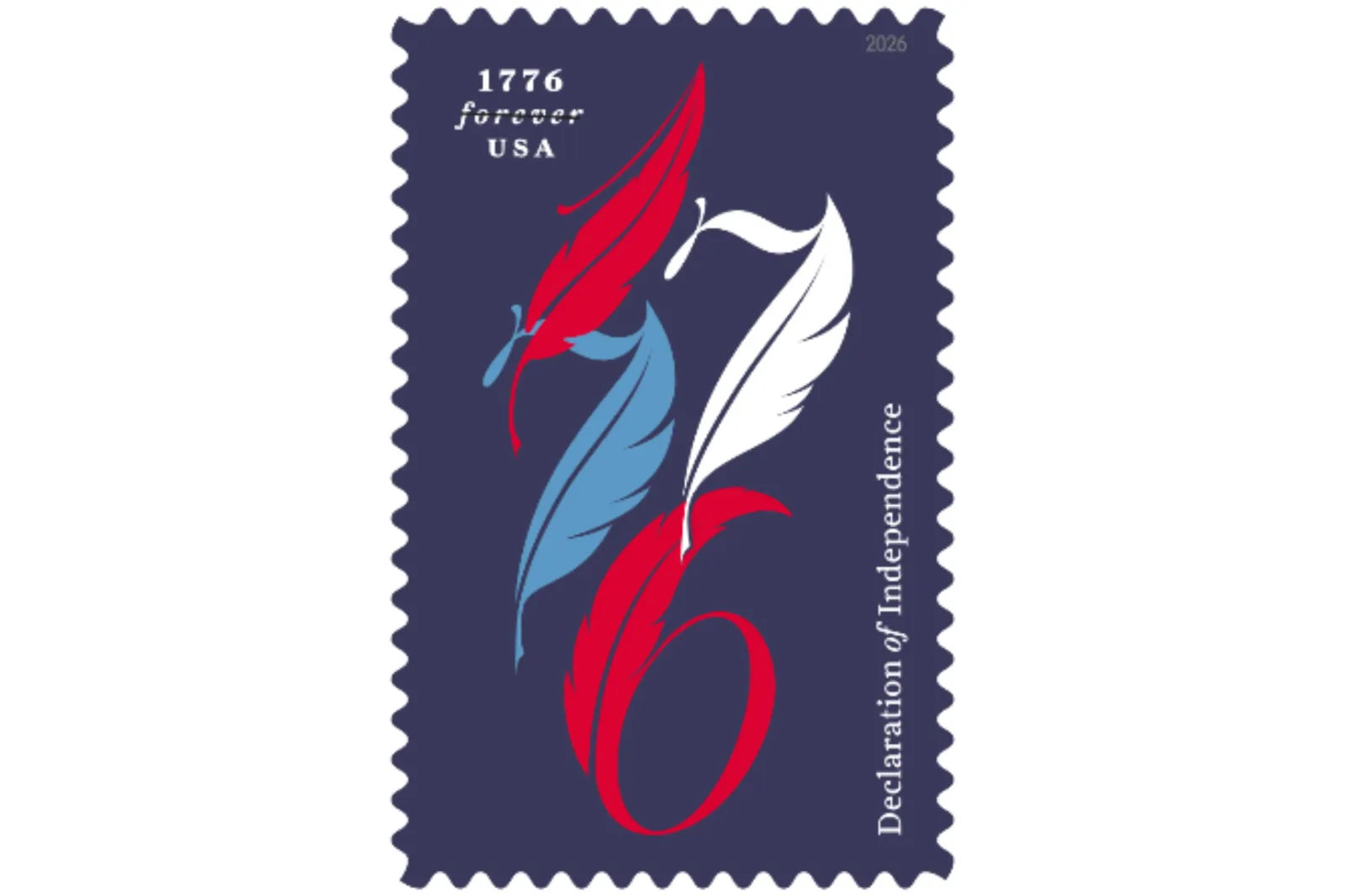 The Declaration of Independence stamp.
