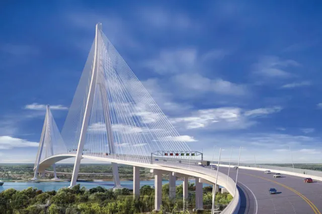 Artist rendering of the Gordie Howe International Bridge.