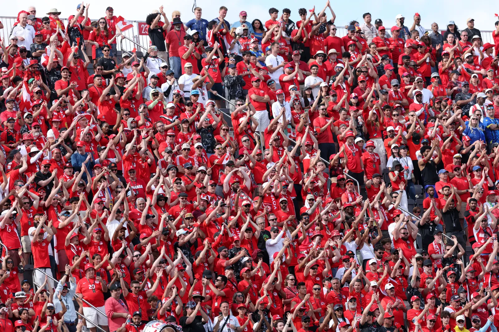 General view of packed grandstand of supporters during the FIFA World Cup 2026 Group B match between Canada and Bosnia and Herzegovina at Toronto Stadium on June 12, 2026 in Toronto, Ontario.