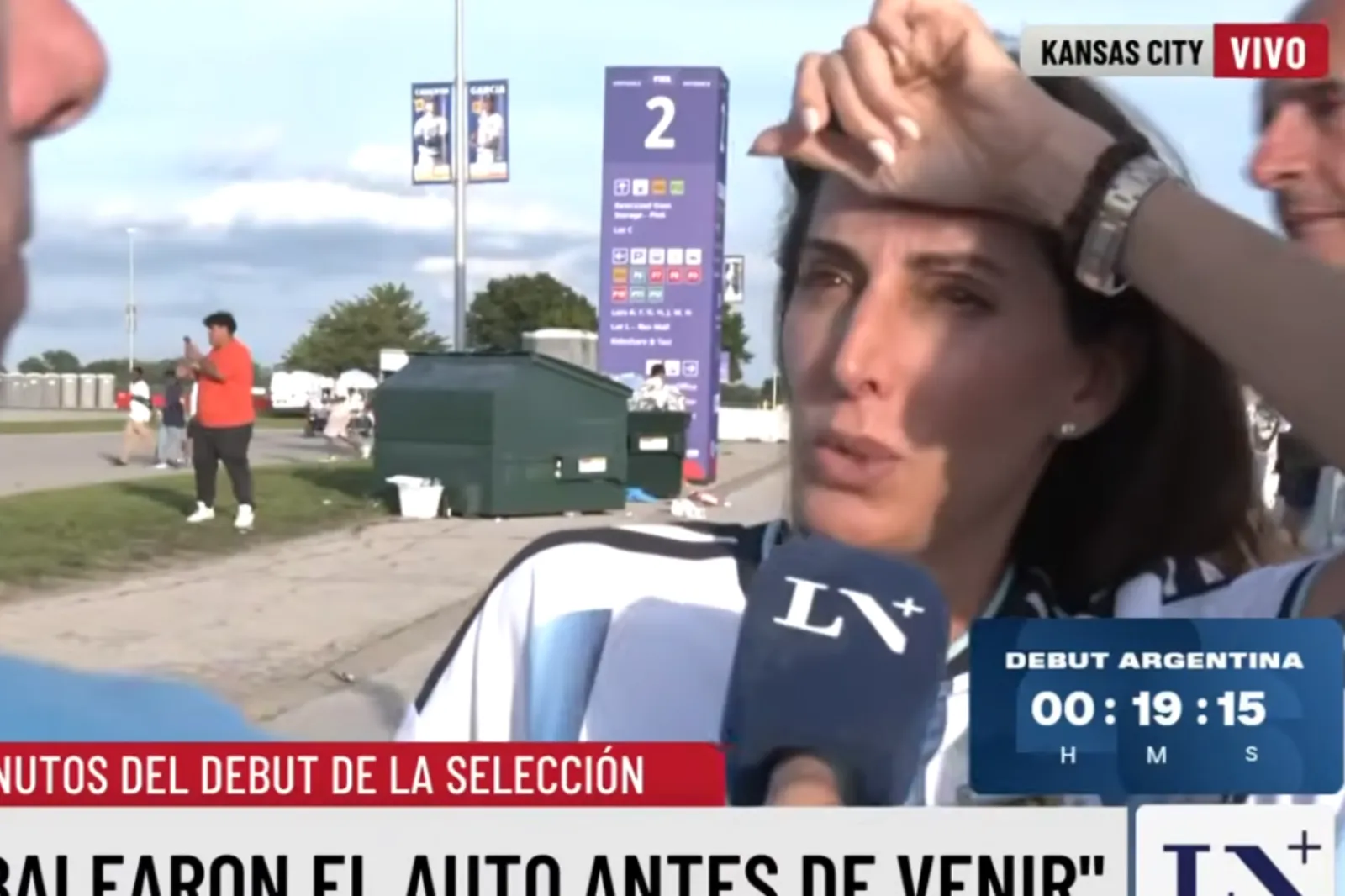 Argentina fan says her group was shot at in an Uber while travelling to a World Cup game against Algeria in Kansas City, Missouri, in a video posted by Argentine outlet La Nacion on YouTube on June 17, 2026.