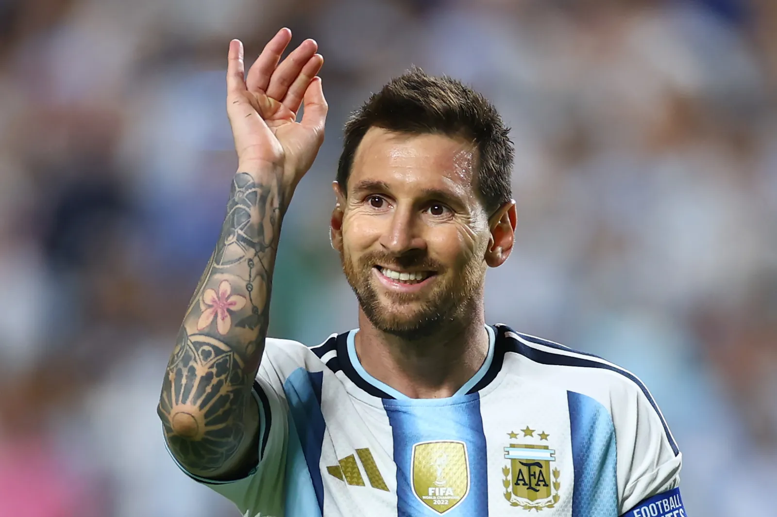 Lionel Messi of Argentina during the FIFA World Cup 2026 Group J match between Argentina and Algeria at Kansas City Stadium on June 16, 2026 in Kansas City, United States.
