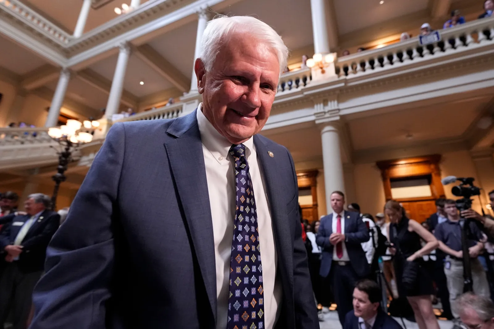 Speaker of the House Jon Burns, R-Newington, speaks during a special legislative session at the state capitol, Wednesday, June 17, 2026, in Atlanta.