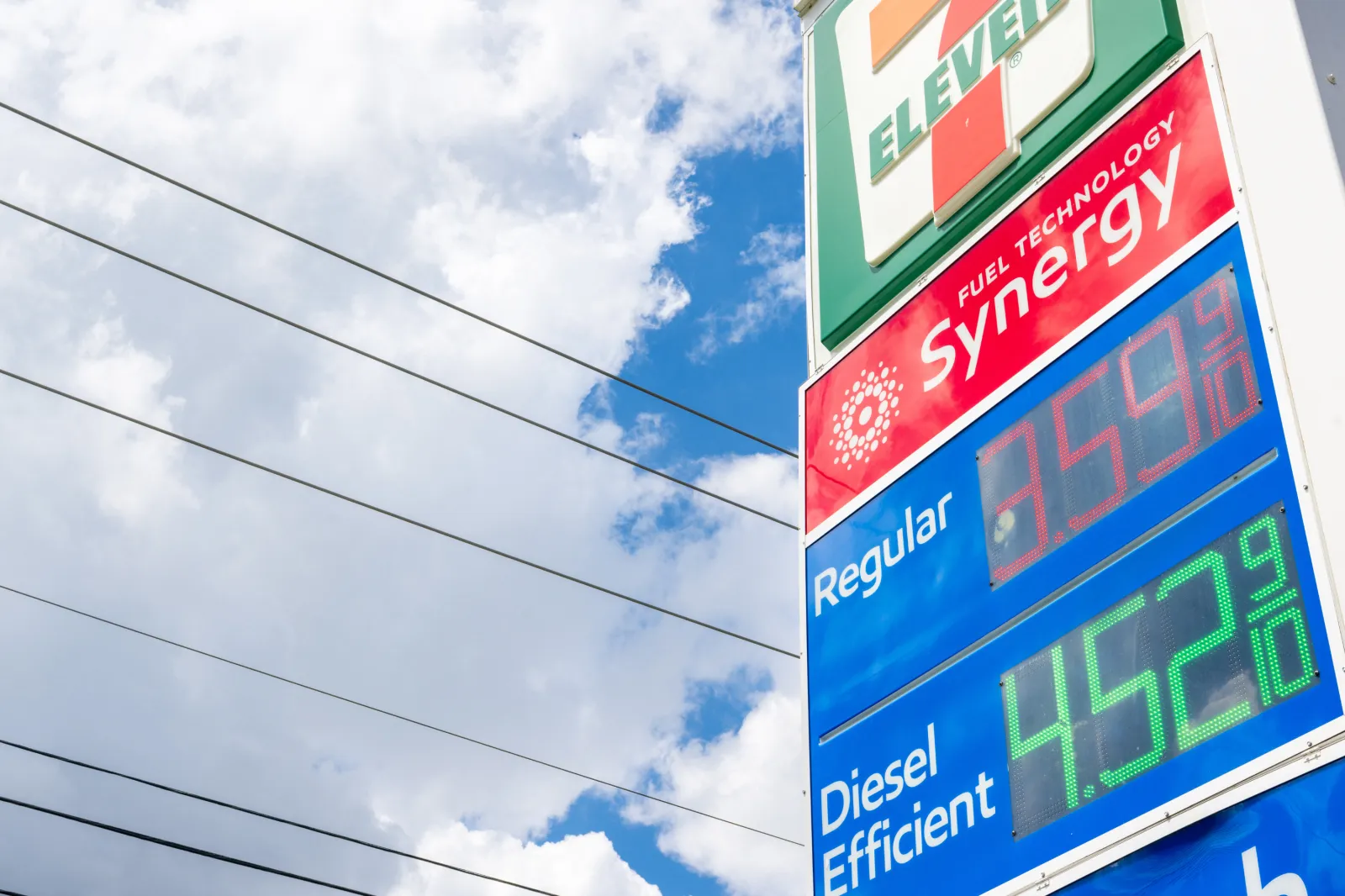 Gas prices are displayed at an Exxon Mobil gas station on June 16, 2026 in Austin, Texas.