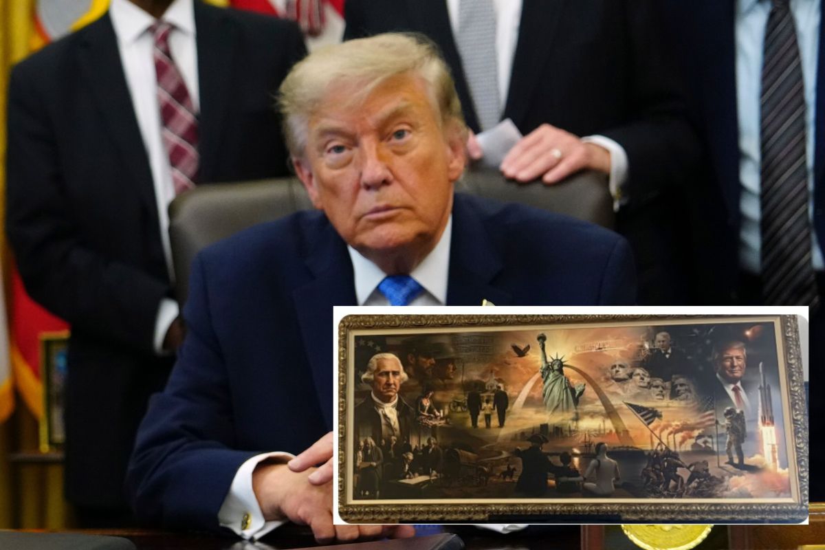 Trump Shares Painting Showing Him, George Washington and a Robot