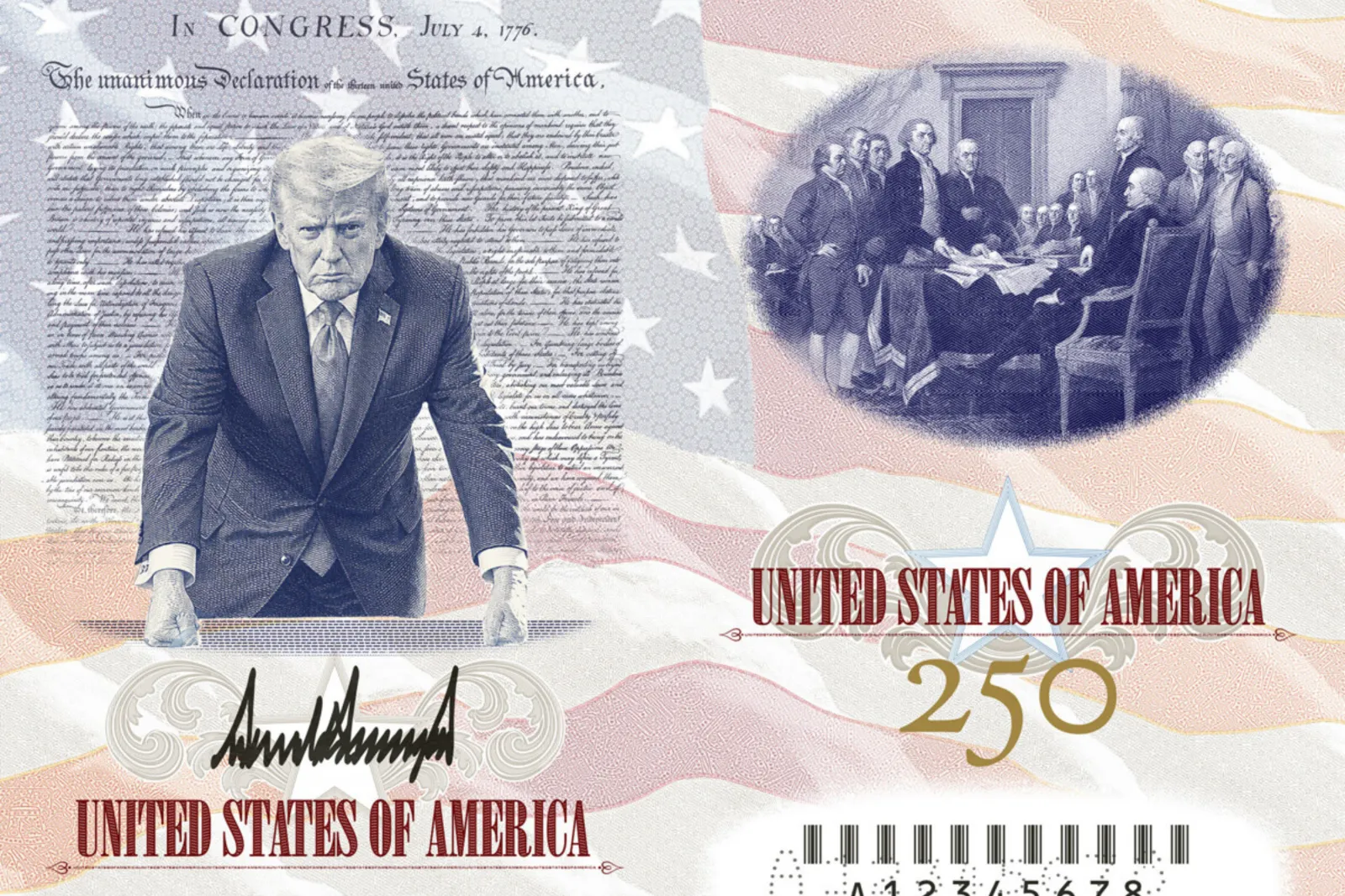 Donald Trump's image of his "patriot passport."