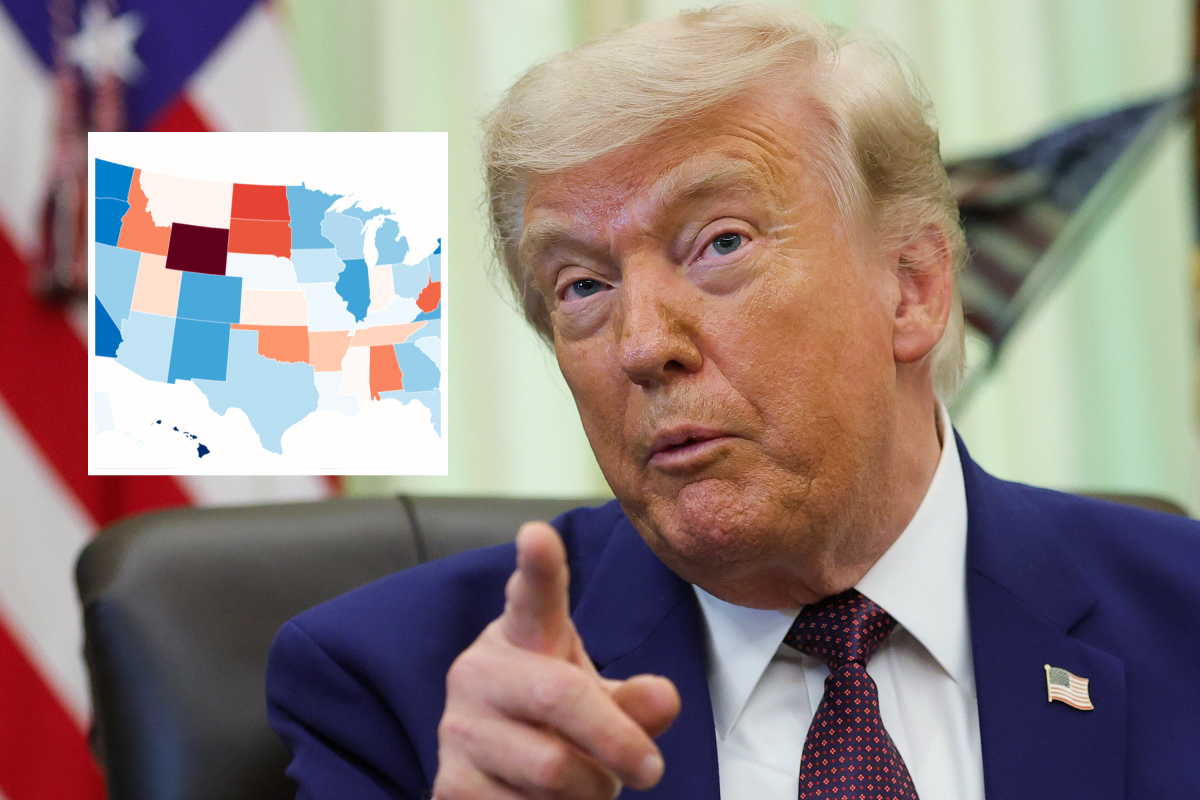 Map Shows Donald Trump’s Approval Rating in Every State on His Birthday