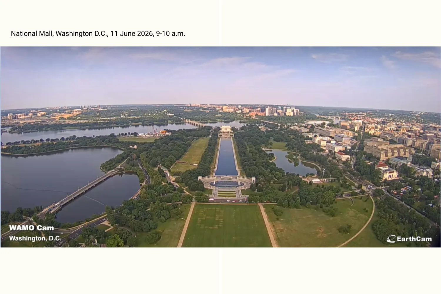 Pictures of the National Mall on Thursday 11 June between 9-10 a.m.