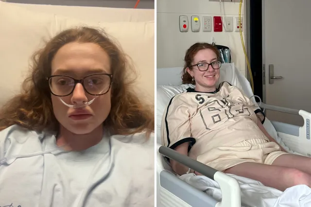 Charlotte Fowler lies in hospital following diagnosis.