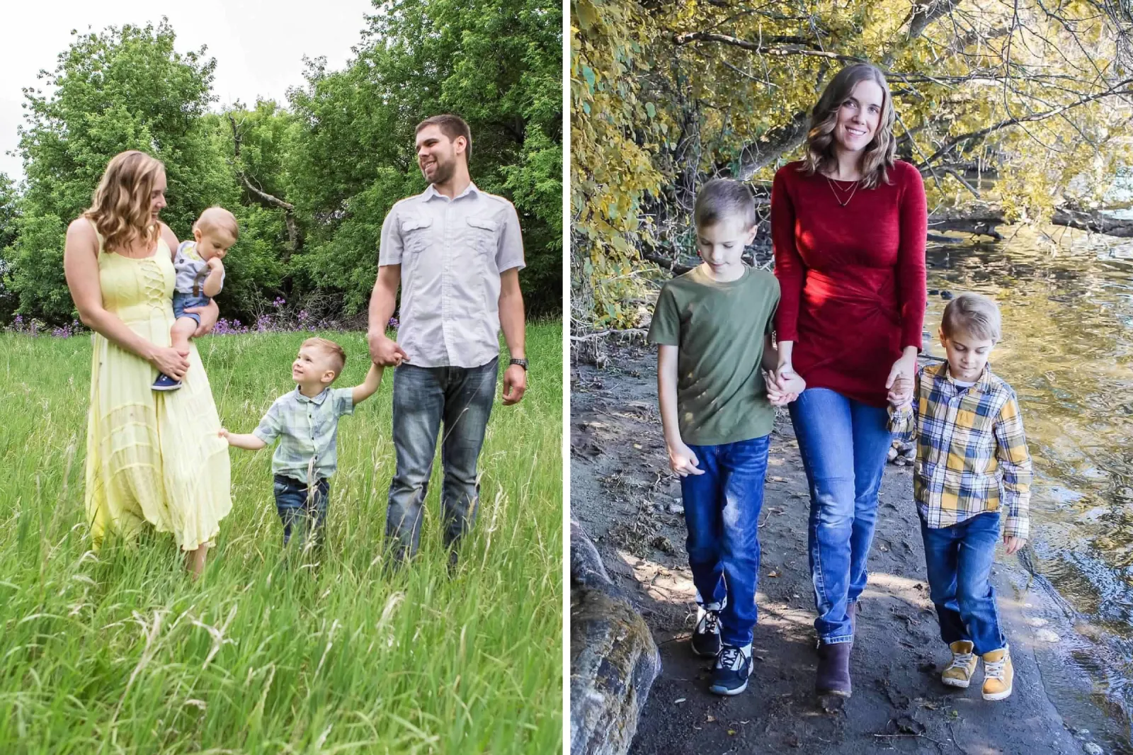 Whitney Goetsch with her husband Tim and their two children.
